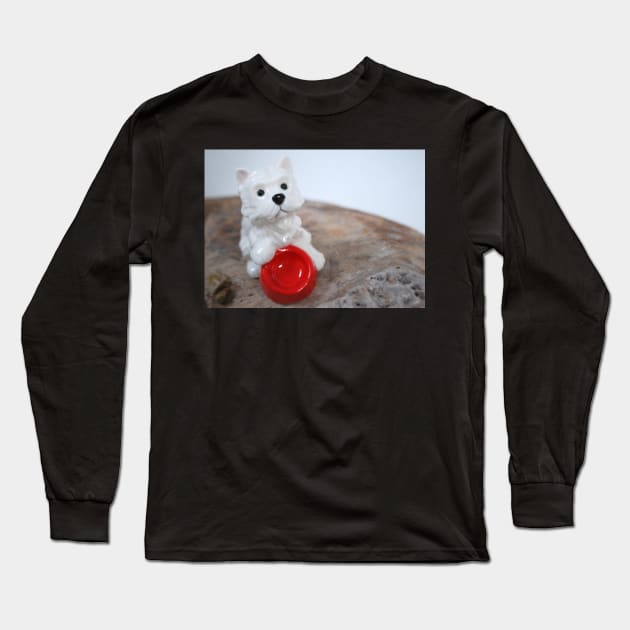 Westie figurine Long Sleeve T-Shirt by princess-pirate